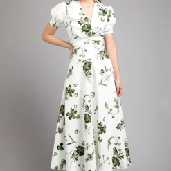 Gauri & Nainika Pouf Sleeved Printed Dress