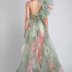 Gauri & Nainika Ruffled Romper With Frill Flower Detail -Outlet Loometta Store gnr fw21 21 3