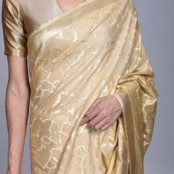 Hemang Agrawal Gold V Neck Drill Blouse -Outlet Loometta Store ha21 2