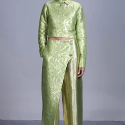 Hemang Agrawal Jagat Gold-silver Crop Top -Outlet Loometta Store ha28 4