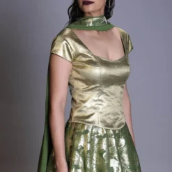 Hemang Agrawal Gold Drill Corsetted Blouse