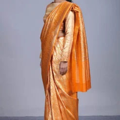 Hemang Agrawal Citrus Orange Full Sleeved Blouse -Outlet Loometta Store ha44 4