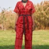 Ikai Rust Shibori Dyed Jumpsuit -Outlet Loometta Store ik18 1