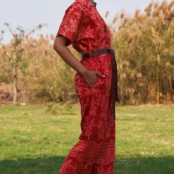 Ikai Rust Shibori Dyed Jumpsuit -Outlet Loometta Store ik18 2