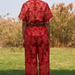 Ikai Rust Shibori Dyed Jumpsuit -Outlet Loometta Store ik18 4