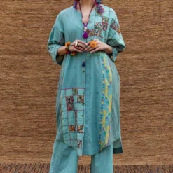 Sunira Designs Blue Handspun Pants