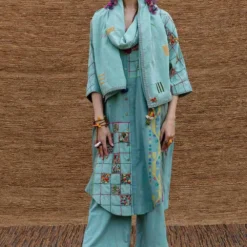 Sunira Designs Blue Handspun Pants -Outlet Loometta Store j2228a 4