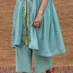 Sunira Designs Blue Handspun Pants -Outlet Loometta Store j2228a 5