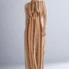 KoAi Striped Jumpsuit With Bow -Outlet Loometta Store kofw20008 1