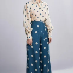 KoAi Teal Polka Dotted Pants