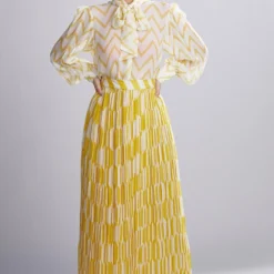 KoAi Georgette Printed Skirt With Gathers -Outlet Loometta Store kofw20102 2