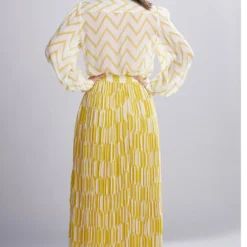 KoAi Georgette Printed Skirt With Gathers -Outlet Loometta Store kofw20102 3