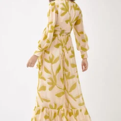 KoAi Peach & Mustard Floral Wrap Jumpsuit -Outlet Loometta Store kofw21015 4