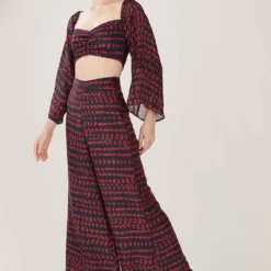 KoAi Abstract Printed High Waisted Pants -Outlet Loometta Store koss21005 2