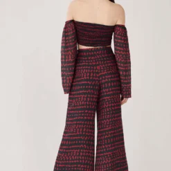 KoAi Abstract Printed High Waisted Pants -Outlet Loometta Store koss21005 3