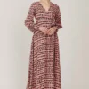 KoAi Abstract Printed Wrap Maxi Dress -Outlet Loometta Store koss21050 1
