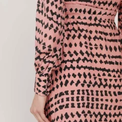 KoAi Abstract Printed Wrap Maxi Dress -Outlet Loometta Store koss21050 4