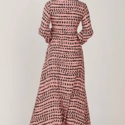 KoAi Abstract Printed Wrap Maxi Dress -Outlet Loometta Store koss21050 5