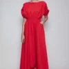 Mati Red Jumpsuit With Elasticated Waist 1 Mati Red Jumpsuit With Elasticated Waist -Outlet Loometta Store mtsj red 1