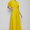 Mati Yellow Jumpsuit With Elasticated Waist 1 Mati Yellow Jumpsuit With Elasticated Waist -Outlet Loometta Store mtsj yellow 1