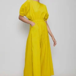 Mati Yellow Jumpsuit With Elasticated Waist