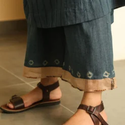 Medha Blue Cotton Pants -Outlet Loometta Store pa s21 blu 2 2