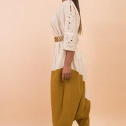 Pooja Keyur Two Tone Jumpsuit With Belt -Outlet Loometta Store pkabhla013 6