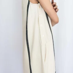 Rias Jaipur Ecru Cotton Denim Dress -Outlet Loometta Store rias mix 05 3