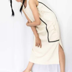 Rias Jaipur Ecru Cotton Denim Dress -Outlet Loometta Store rias mix 05 4