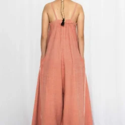 Rias Jaipur Coral Cotton Denim Jumpsuit -Outlet Loometta Store rias mix 16 6