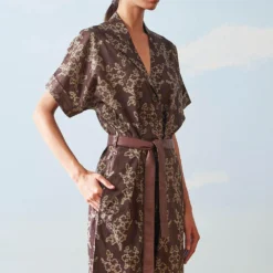 Ikai Brown Shibori Dyed Jumpsuit -Outlet Loometta Store sh jmp 2107br 4