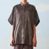 Ikai Geometric Shibori Dyed Kaftan Shirt -Outlet Loometta Store sh kfs 2103 1
