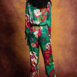 Saaksha & Kinni Green Floral Print Collared Shirt -Outlet Loometta Store sk 229sk15 5