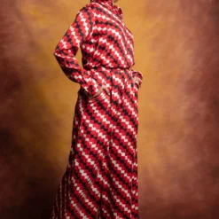 Saaksha & Kinni Red Checkered Satin Palazzo -Outlet Loometta Store sk 229sk40 3