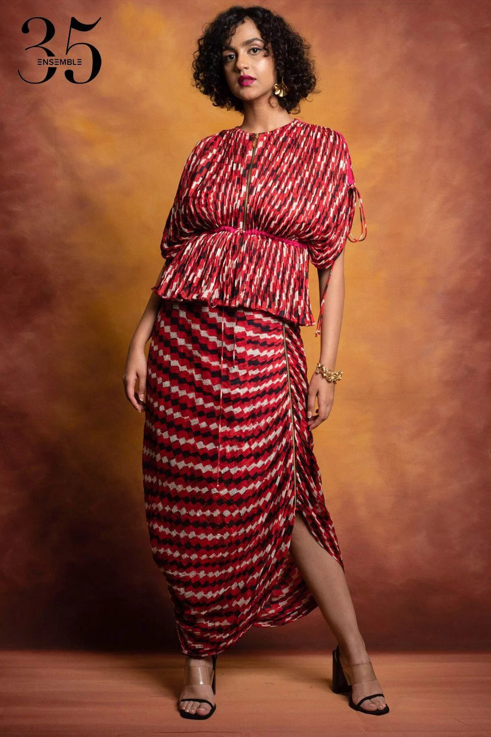 Saaksha & Kinni Red Checkered Skirt 3 Saaksha & Kinni Red Checkered Skirt