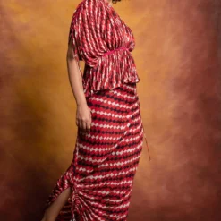 Saaksha & Kinni Red Checkered Skirt 9 Saaksha & Kinni Red Checkered Skirt -Outlet Loometta Store sk 229sk9 3