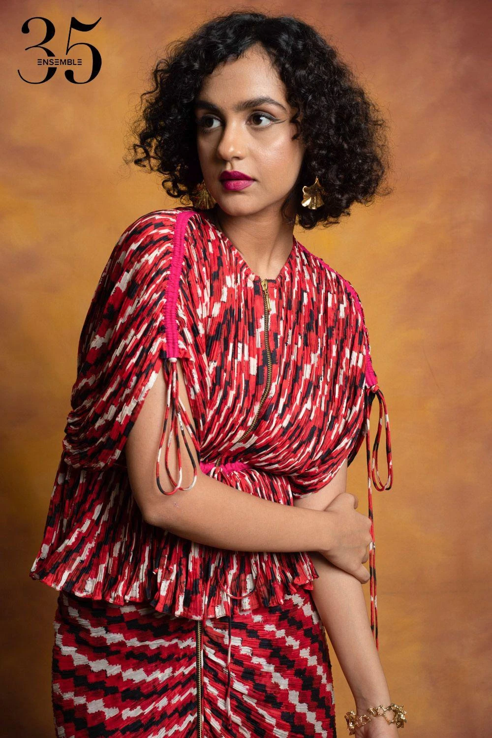 Saaksha & Kinni Red Checkered Skirt 6 Saaksha & Kinni Red Checkered Skirt - Image 4