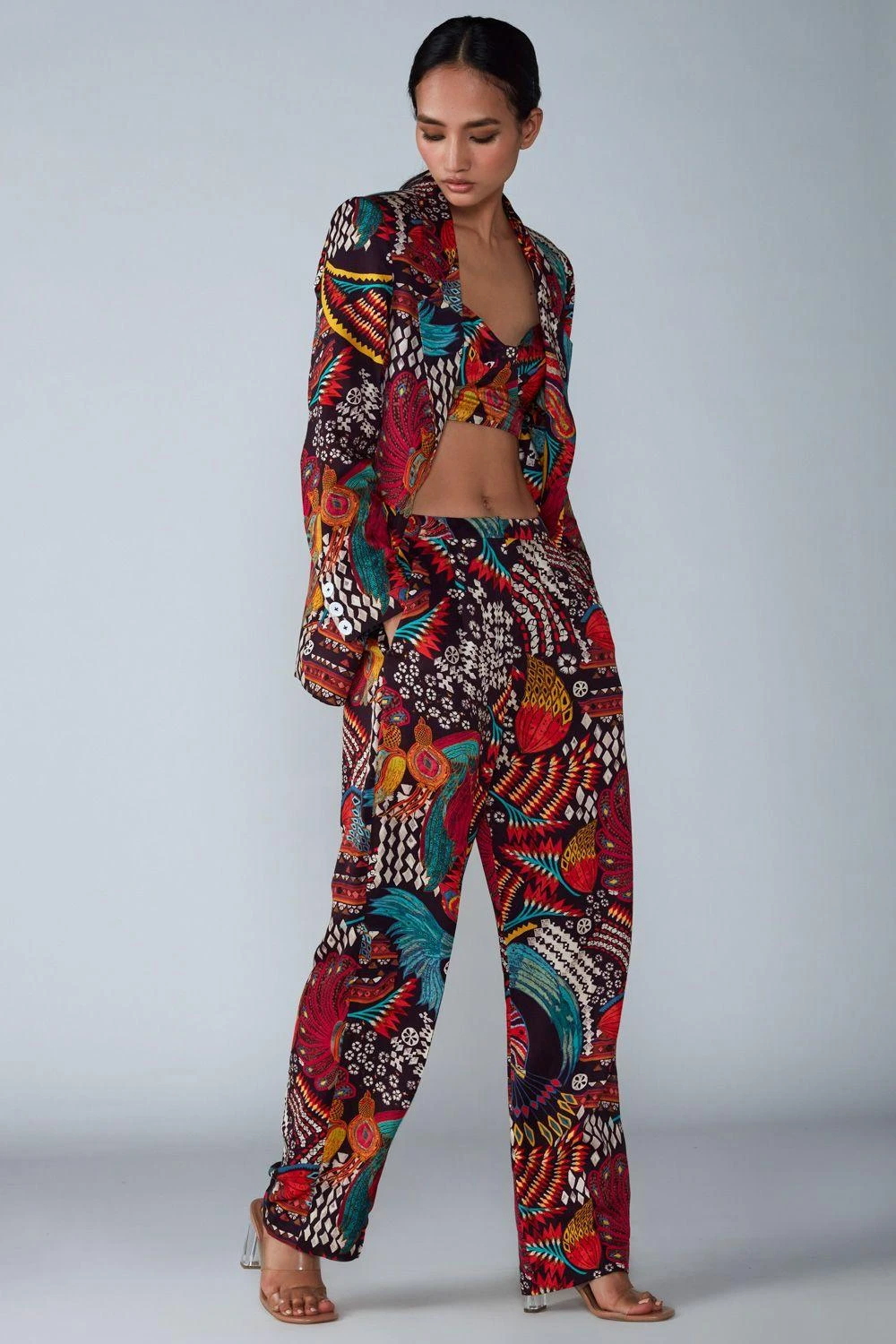 Saaksha & Kinni Abstract Avian Printed Bustier 3 Saaksha & Kinni Abstract Avian Printed Bustier