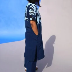 Indigo Bell Shaped Pants -Outlet Loometta Store sks2111 2