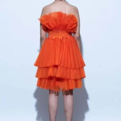 Shriya Som Pleated Ruffle Cabbage Dress With Belt -Outlet Loometta Store ss 21 lm 22 777 3