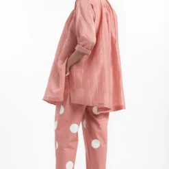 Three Dusty Rose Peasant Top -Outlet Loometta Store ss21 t01 s m 4