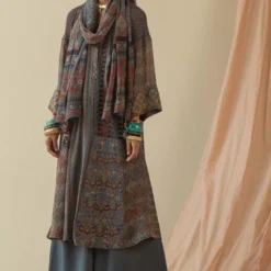 Sunira Designs Embroidered Grey Palazzos