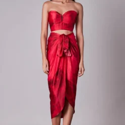 Saaksha & Kinni Shaded Satin Draped Skirt