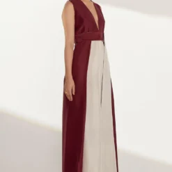 Twinkle Hanspal Colour Blocked Jumpsuit With Attached Belts -Outlet Loometta Store tgn06 3