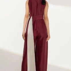 Twinkle Hanspal Colour Blocked Jumpsuit With Attached Belts -Outlet Loometta Store tgn06 6