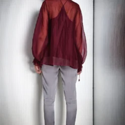 Rohit Gandhi + Rahul Khanna Crystal Embroidered Organza Top -Outlet Loometta Store tp32019 5