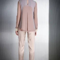 Rohit Gandhi + Rahul Khanna Beige Rose Beaded Top -Outlet Loometta Store tp35097 p 3